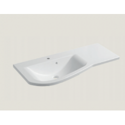 ORISTO OPAL szafka z umywalką 90 cm, lewa, biały połysk - OR30-SD4S-90-1-LV6, UME-OP-90-92-L